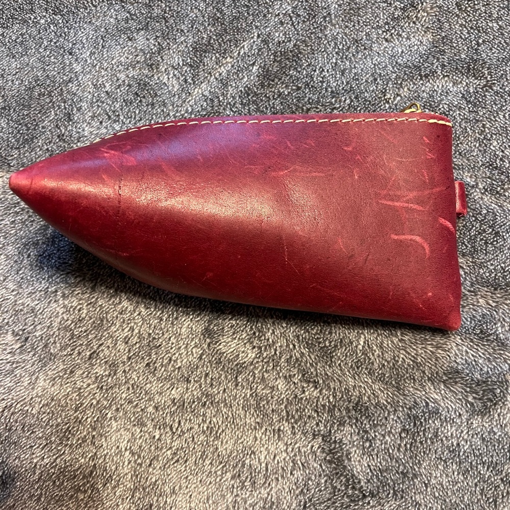 Burgundy Leather Pouch